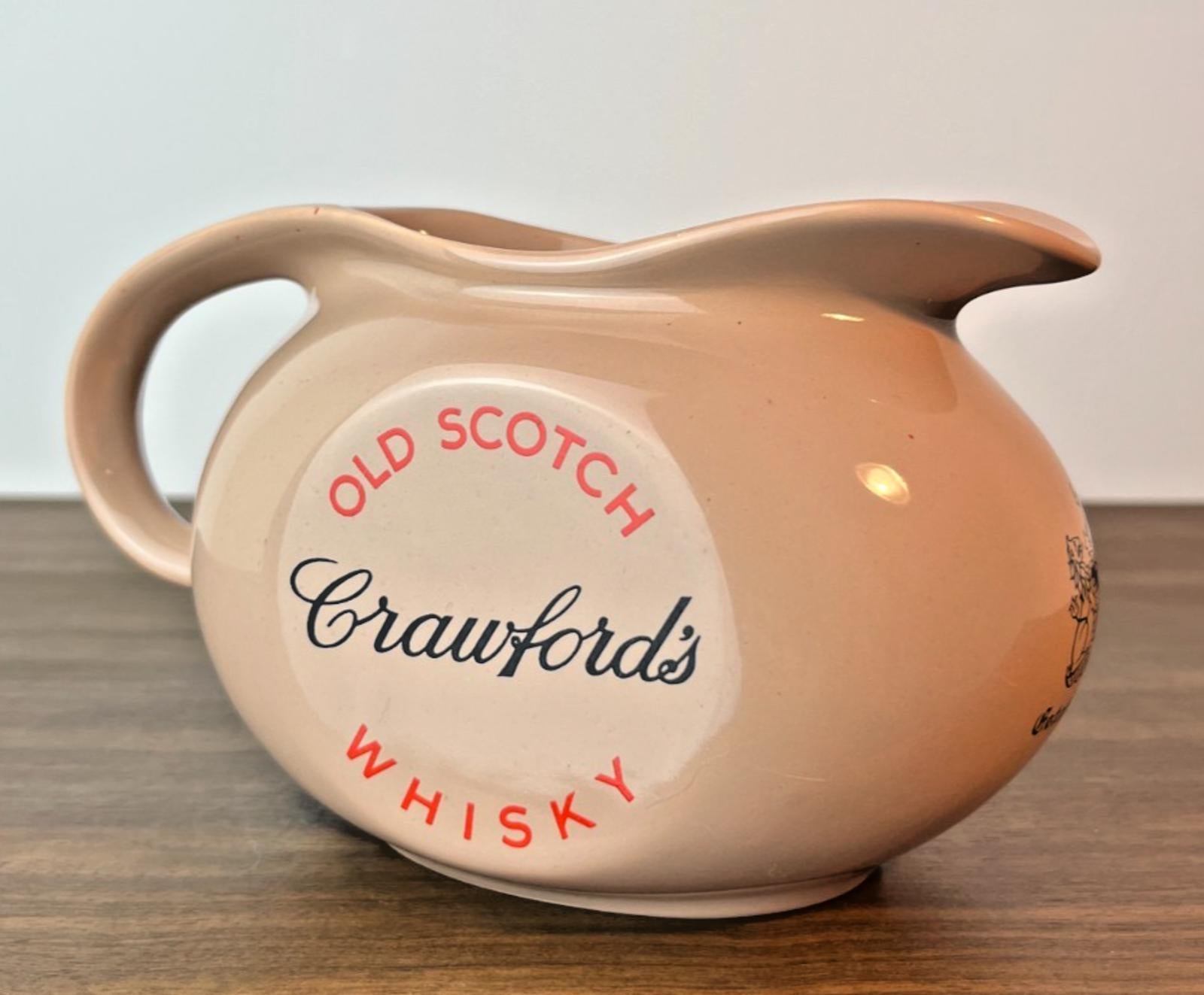 Vintage Crawford’s Old Scotch Whisky Advertisement Jug By Wade VGC Whisky Gift
