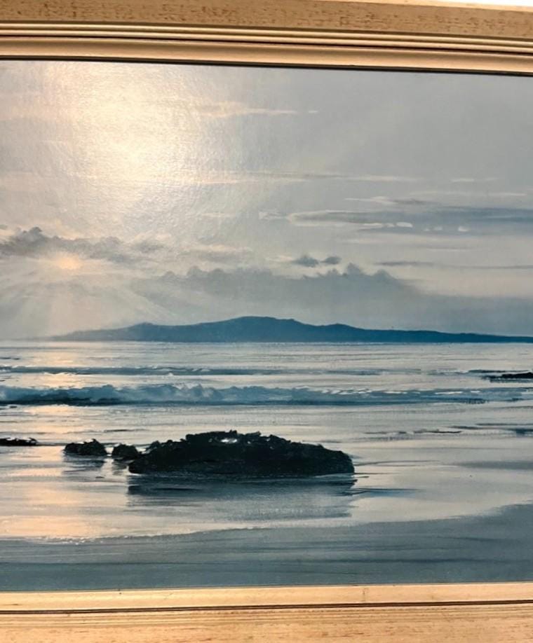 Mid Century Peter Ellenshaw Sunset Sea Framed Print 1967 Boots Wall Art Seascape