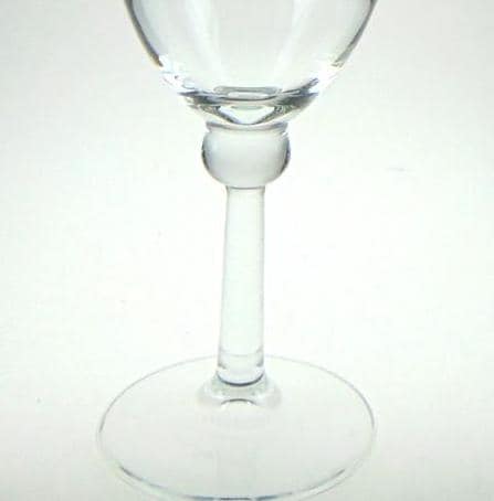 Mid Century Wine Glasses: White Floral Detail, Set of 3