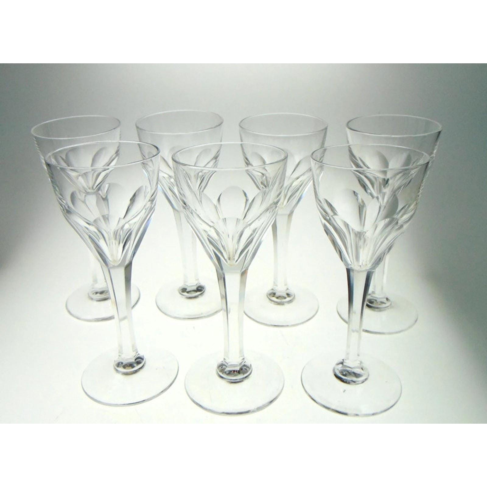 Set of 7 Kosta Boda Crystal Brandy Glasses, Vintage 10cm Snifters