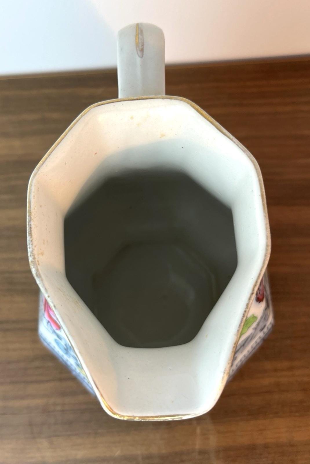 Antique losol ware shanghai jug keeling & co burslem graduated floral bird vgc