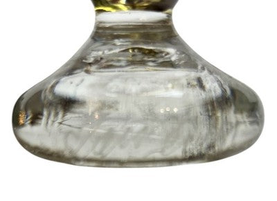 Signed Studio Art Glass Perfume Bottle Smoky Amber & Purple Hand Blown Glass