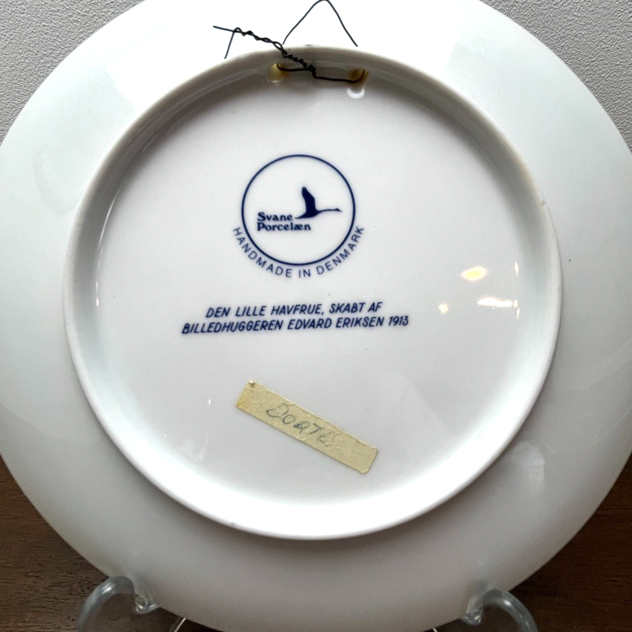 Vintage Svane Denmark Porcelain Plate Little Mermaid Copenhagen Collectable