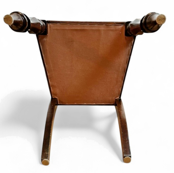 Pair or Single Antique Victorian Balloon Back Chair Mahogany Upholstered Seat