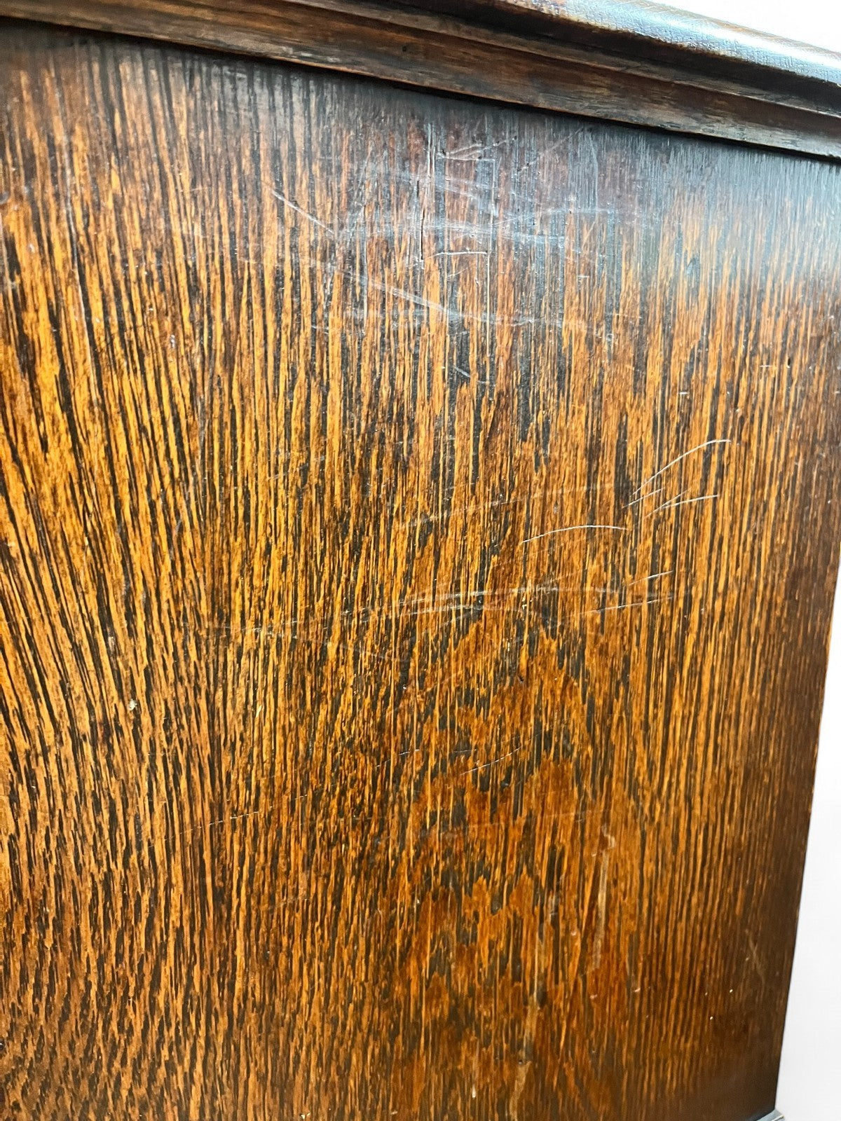 Antique Oak Cabinet with Barley Twist Legs Early 20th Century Bedside Cabinet