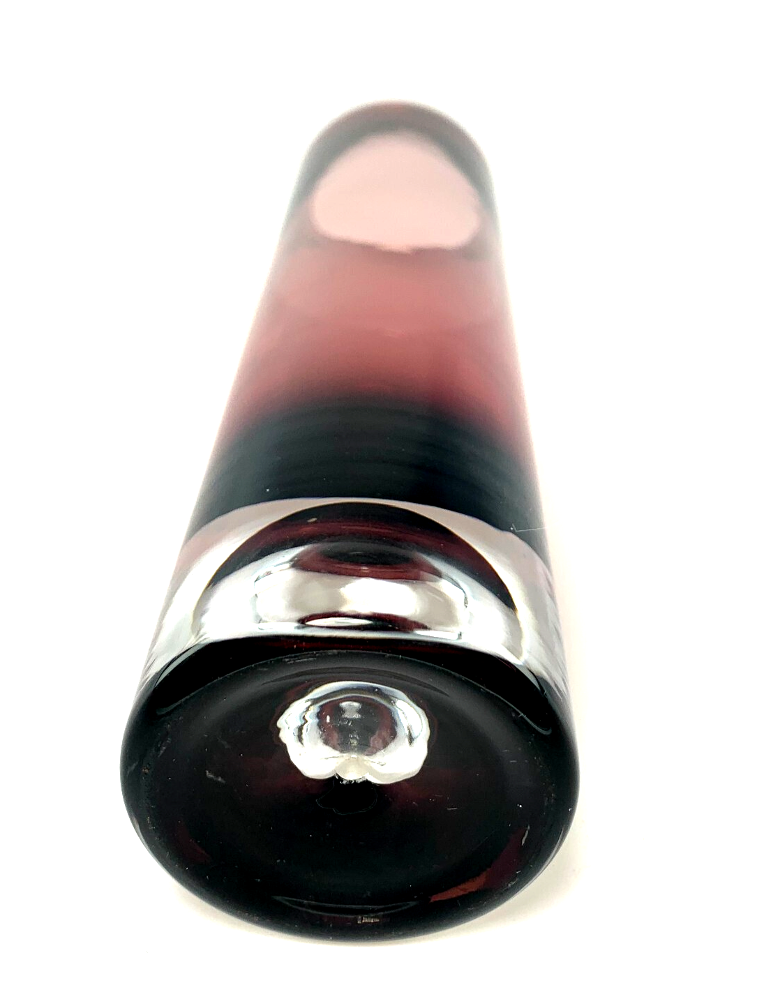 1-2 Bo Borgström for Åseda Amethyst Glass Vase Mid Century Swedish Bubble Vase