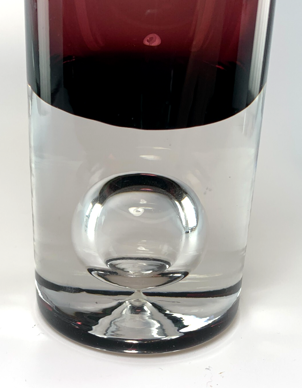 1-2 Bo Borgström for Åseda Amethyst Glass Vase Mid Century Swedish Bubble Vase