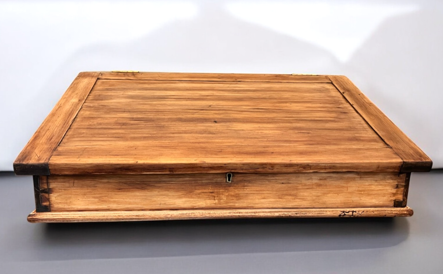 Antique Victorian Wooden Writing Slope Desk with Compartments 67×51×26cm
