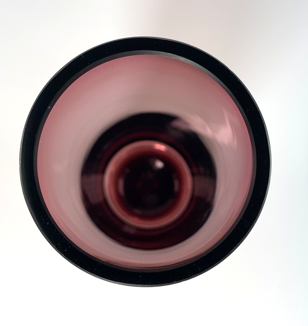 1-2 Bo Borgström for Åseda Amethyst Glass Vase Mid Century Swedish Bubble Vase