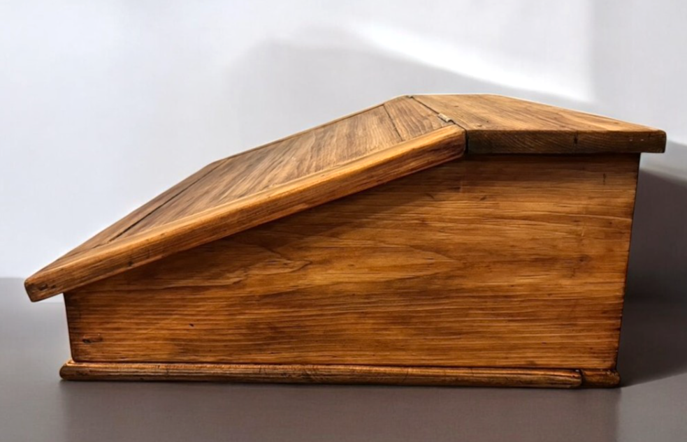 Antique Victorian Wooden Writing Slope Desk with Compartments 67×51×26cm