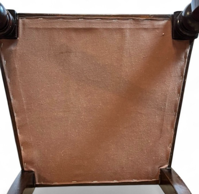 Pair or Single Antique Victorian Balloon Back Chair Mahogany Upholstered Seat