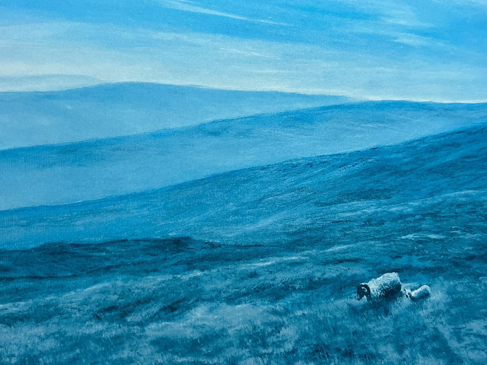 George Oldham “Weardale Spring” Signed Landscape Print 1991 — Framed North East