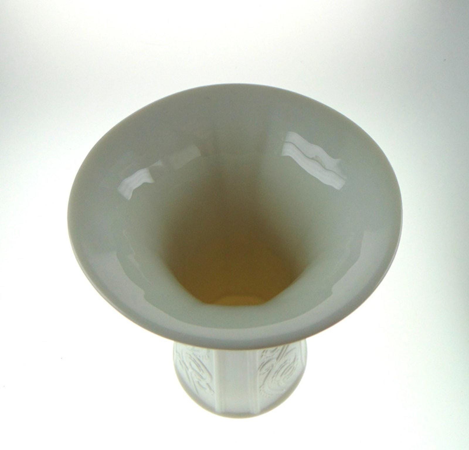 Kaiser Bisque Porcelain Vase for Flowers. Mid Century White Vase