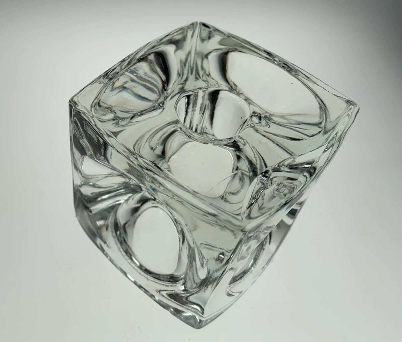 1962 Ice Cube Candleholder by Rudolf Jurniki for Sklo Union, Czech