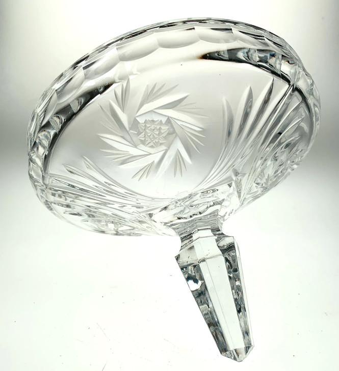 1938 Crystal Lidded Dish or Bowl on 3 Legs. Art Deco Crystal