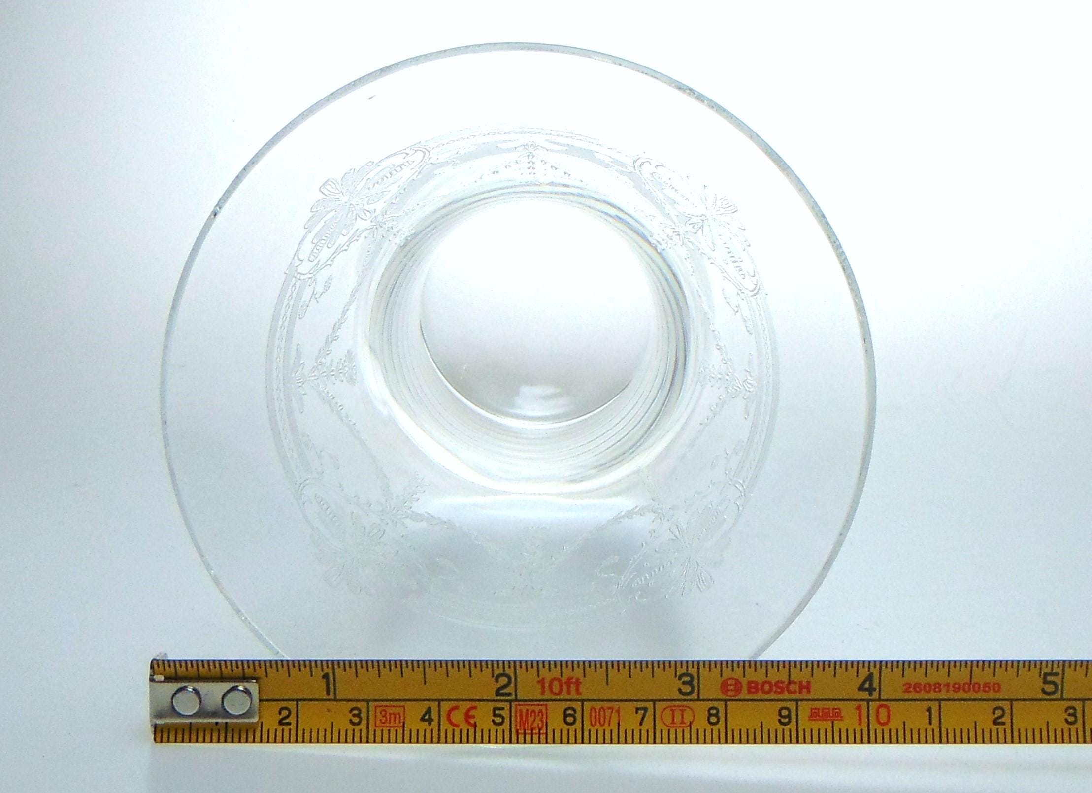 Crystal Vase with Etched Floral and Decorative Detailing