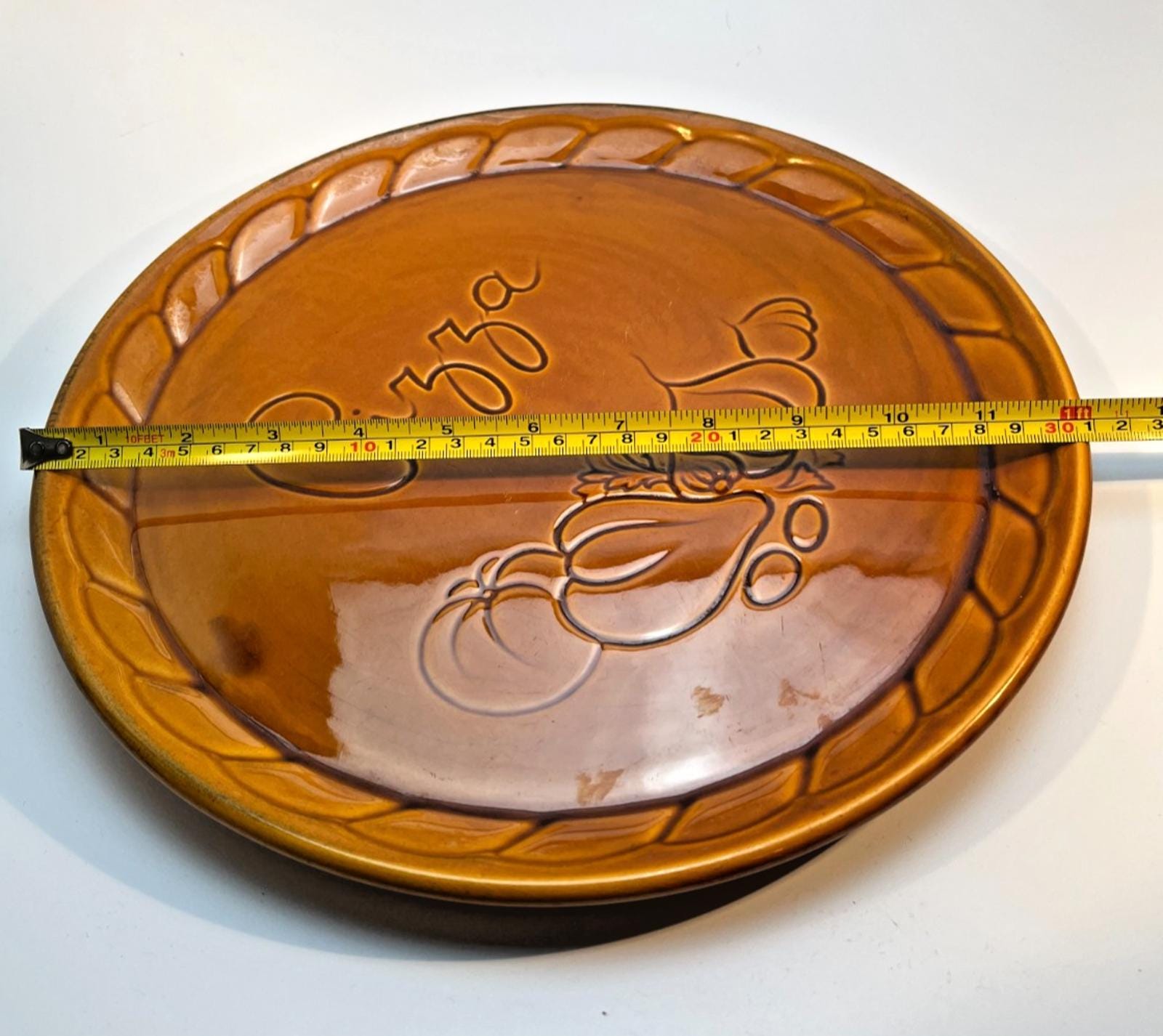 Vintage Steinbach 31cm Pizza Plate Mid Century Modern Made in Portugal