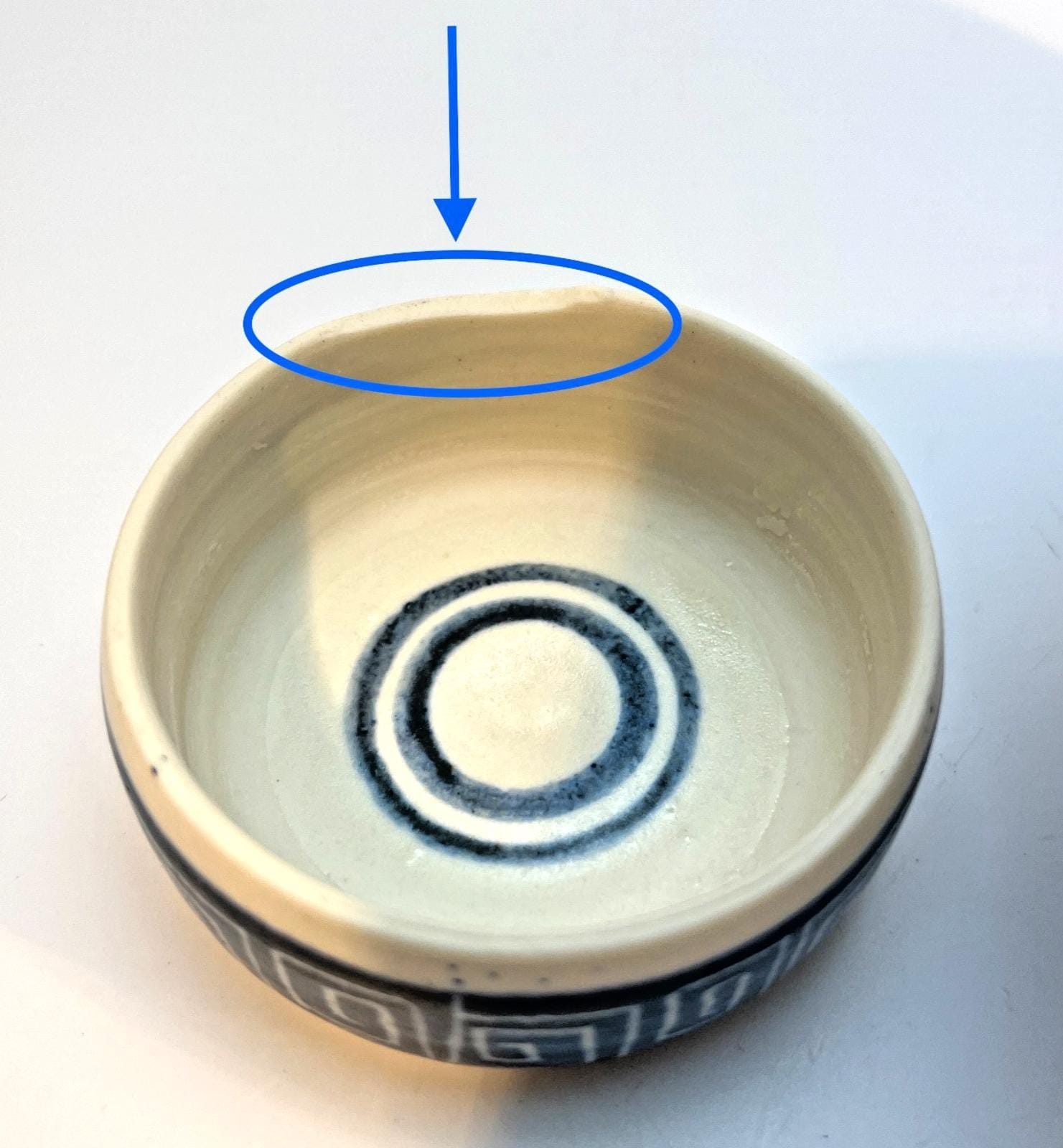 Muriel p wright pottery jar, vintage blue white salt glaze lidded signed 1970s
