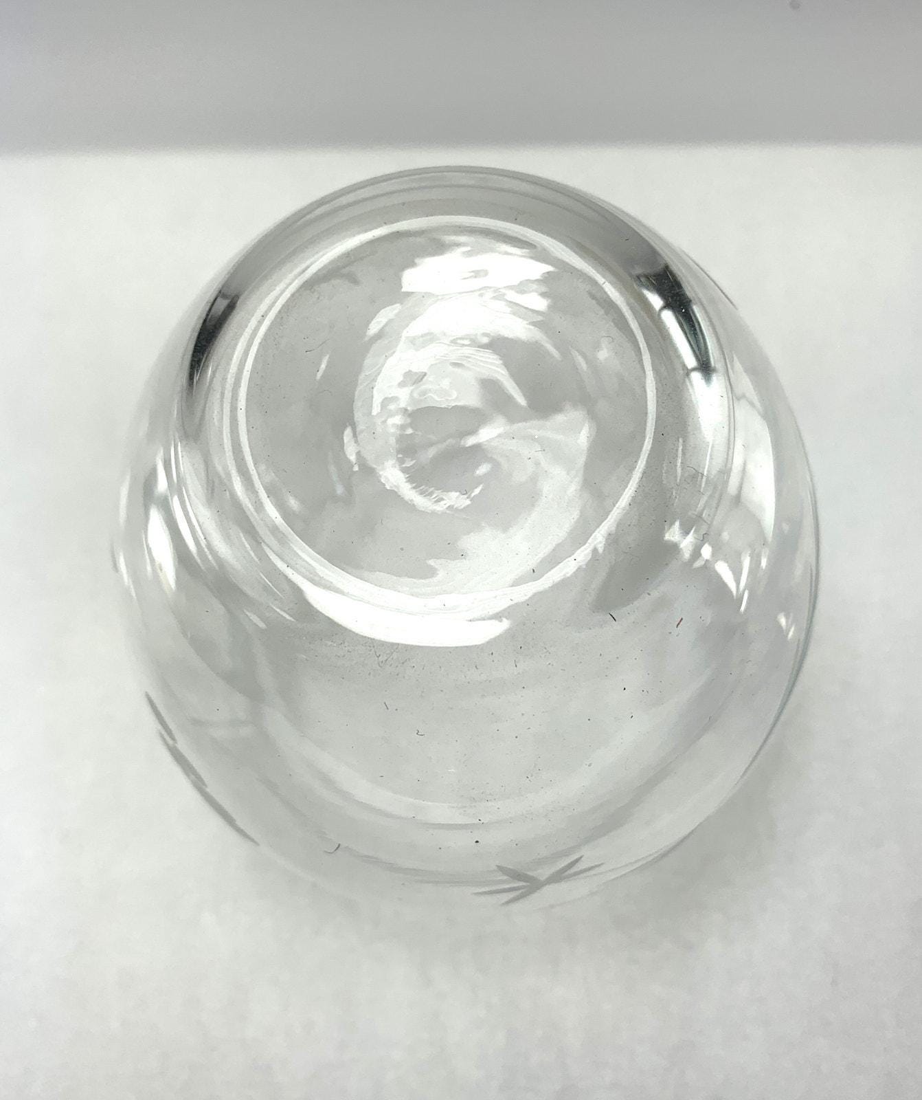 Duiske Etched Glass Vase: Irish Floral Vase in Original Box