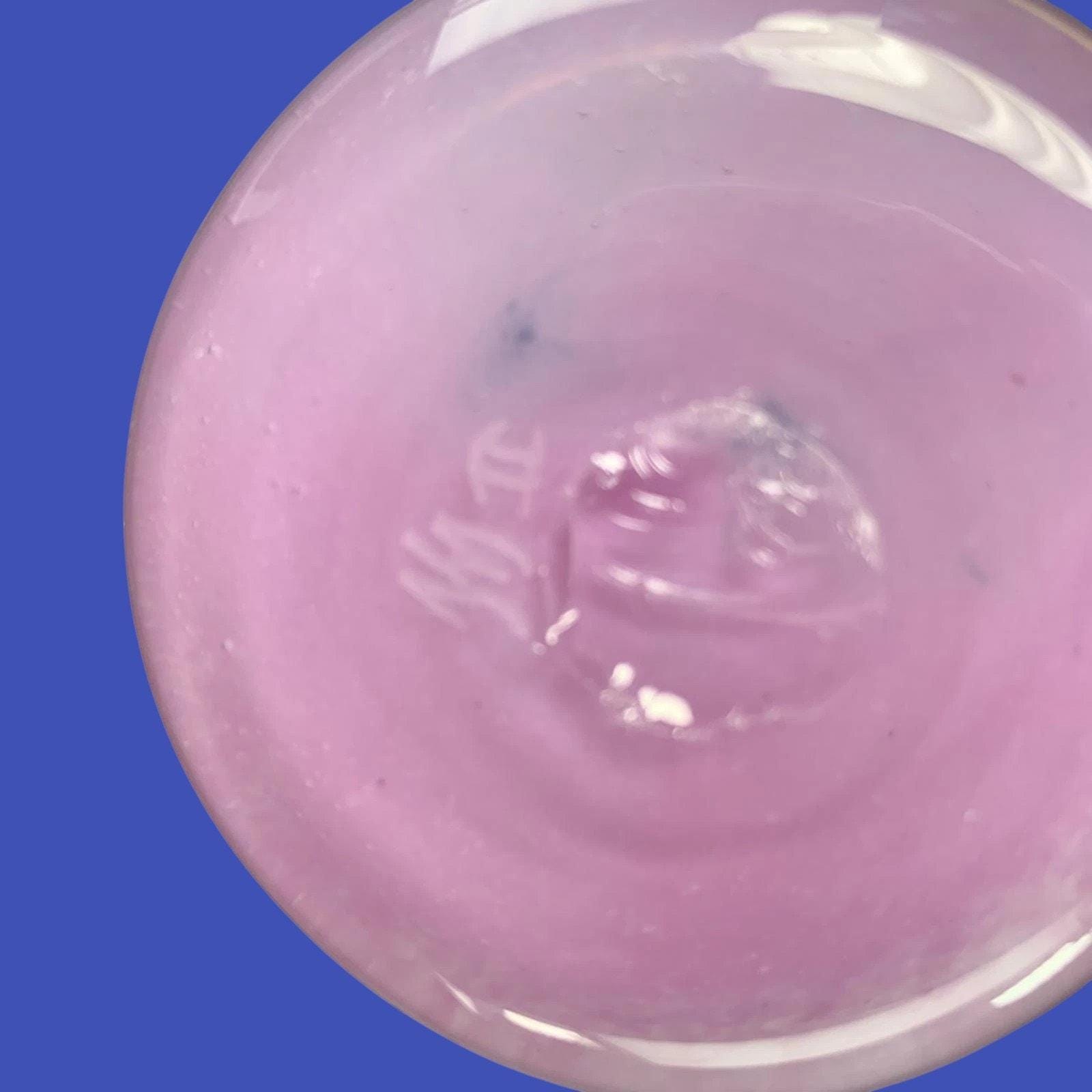 Vintage Pink Ombre Art Glass Vase – Hand Blown, Signed on Base, 9cm