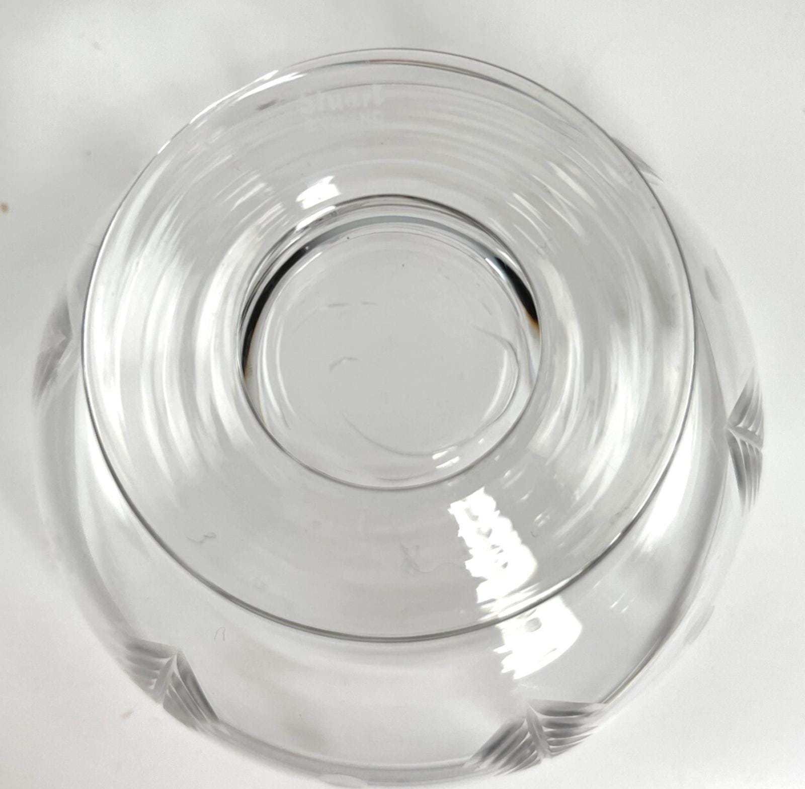 Vintage Stuart Crystal Dessert Bowls: Woodchester Etched Glass, Set of 3