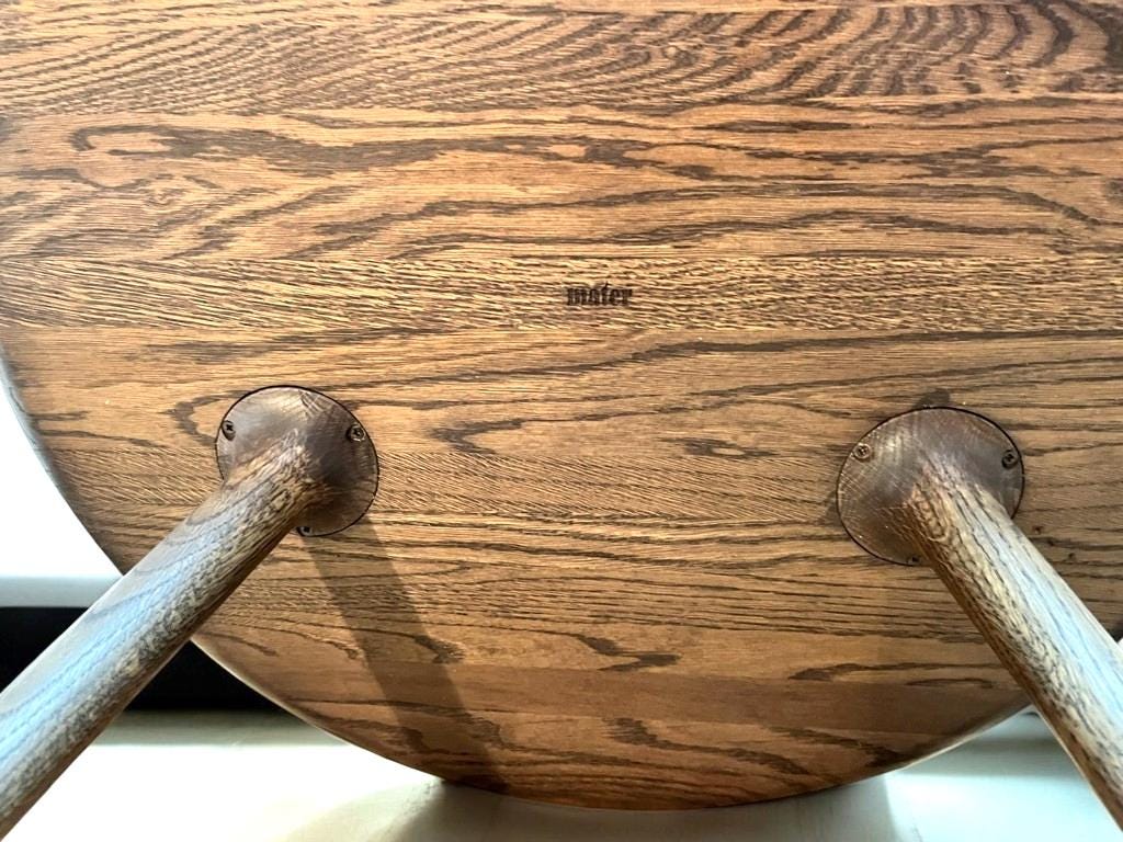 Mater accent café table – Scandinavian design, solid oak, sirka grey finish
