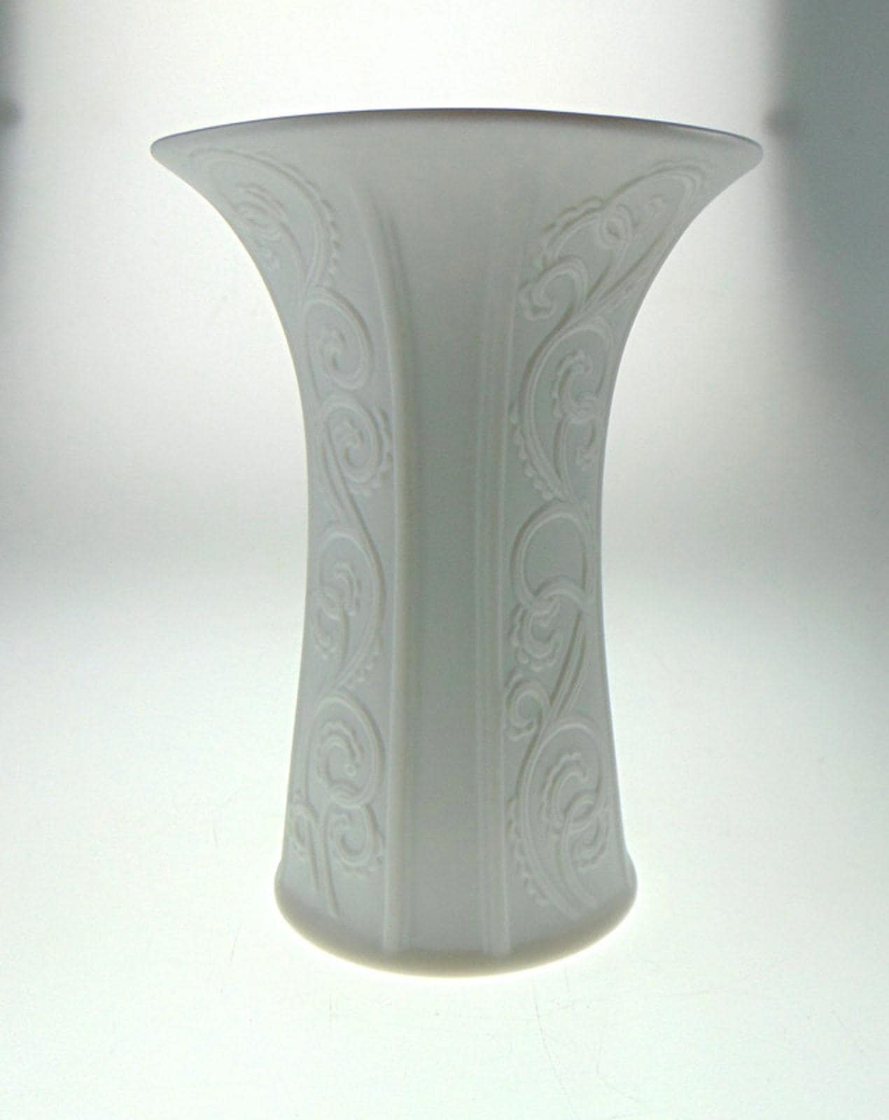 Kaiser Bisque Porcelain Vase for Flowers. Mid Century White Vase