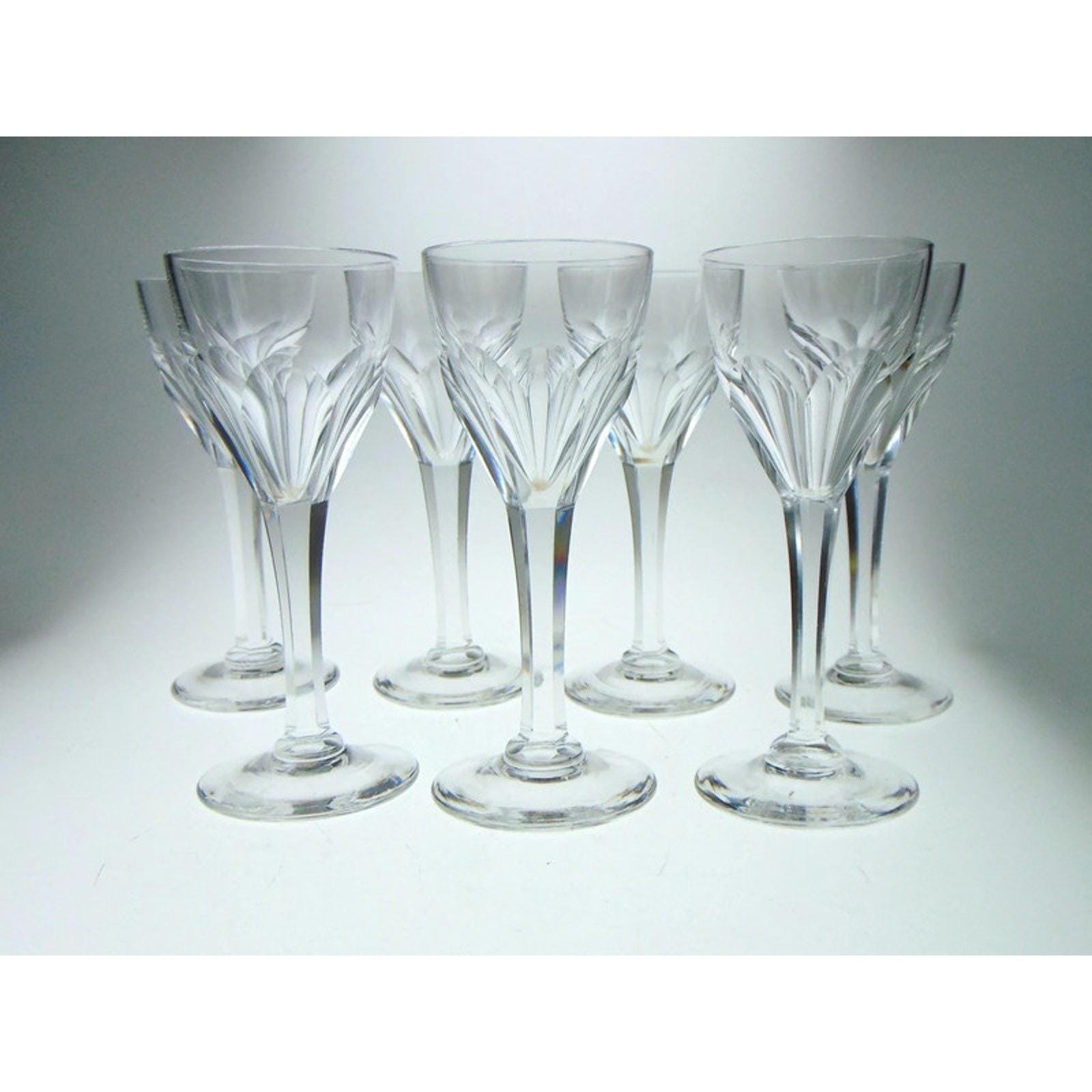 Set of 7 Kosta Boda Crystal Brandy Glasses, Vintage 10cm Snifters