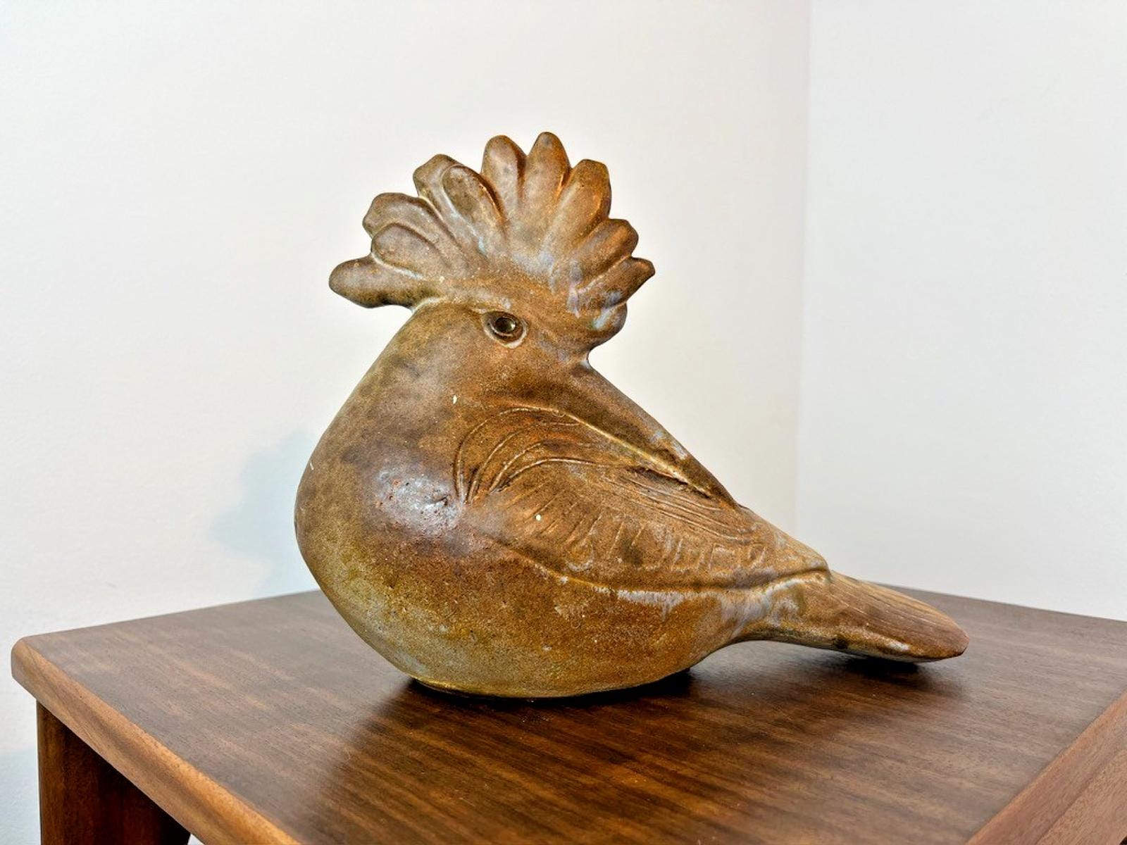 Rare Agnes Escalas Bird Pottery. Mid Century Modern 1970 Zoomorphic Pottery.