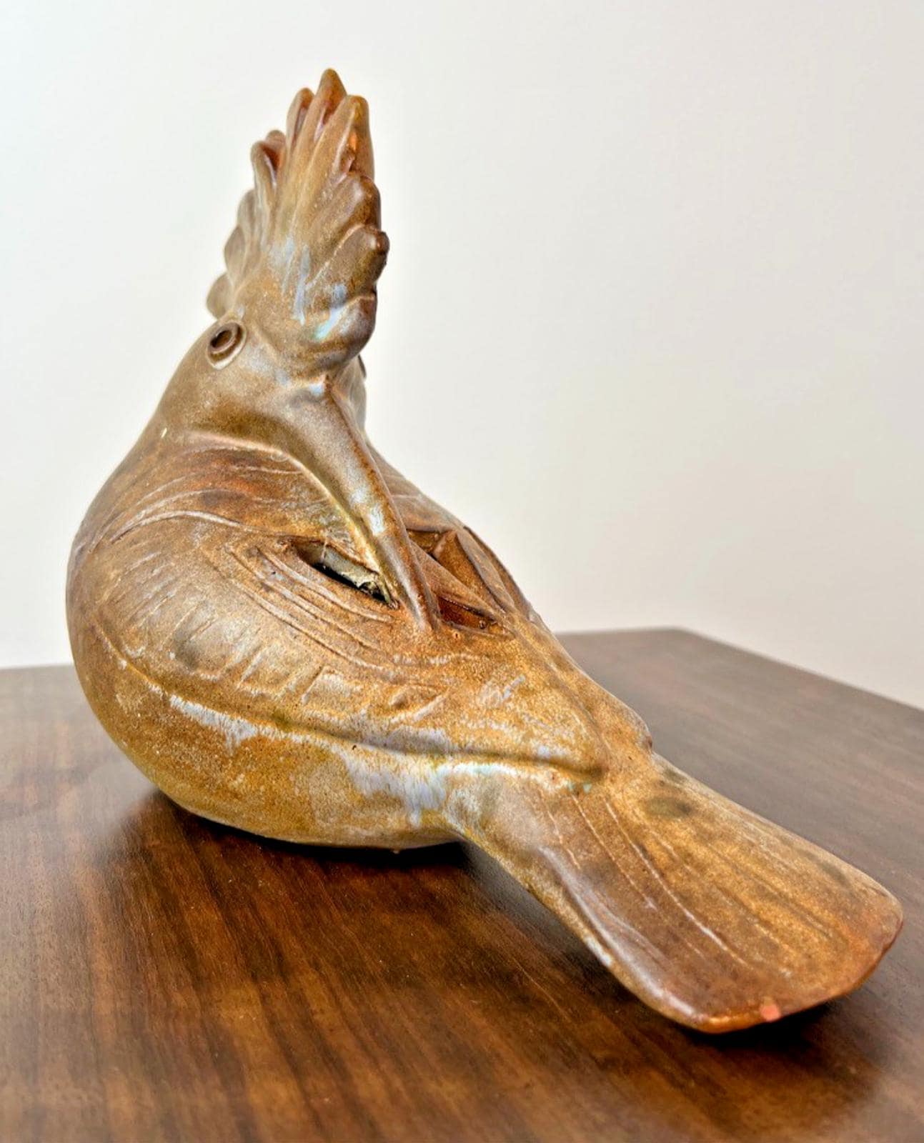 Rare Agnes Escalas Bird Pottery. Mid Century Modern 1970 Zoomorphic Pottery.