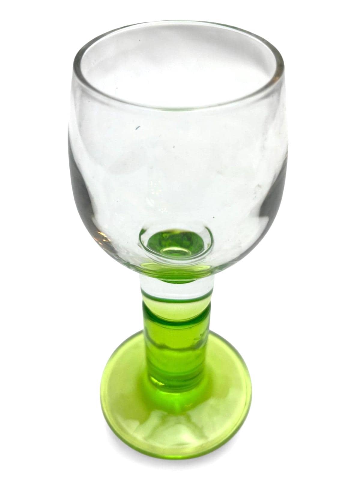 Set of 4 vintage bormioli rocco limoncino stemmed goblets mid century glasses
