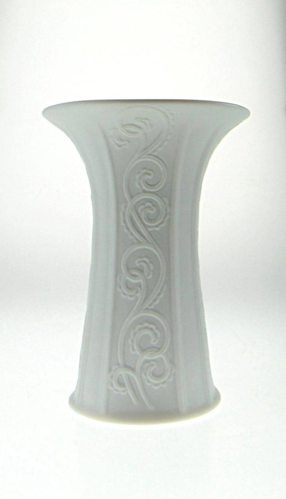 Kaiser Bisque Porcelain Vase for Flowers. Mid Century White Vase