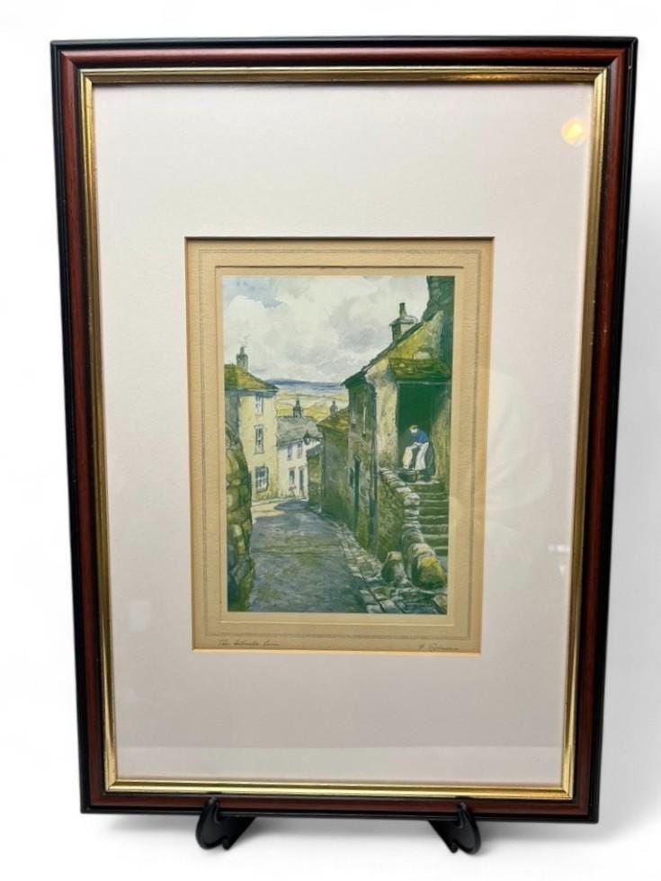 5 Vintage F. Robson Signed Prints English Architecture Scenes Framed