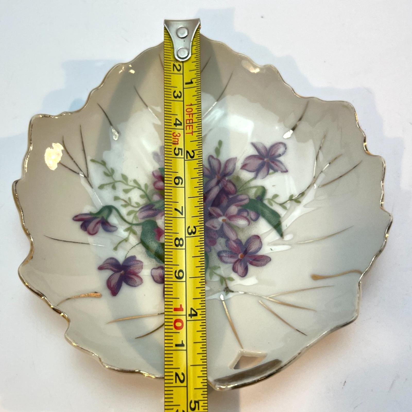 4 1950s China Plates with Hand Painted Floral Detailing. Pre-Viceroy Decorative