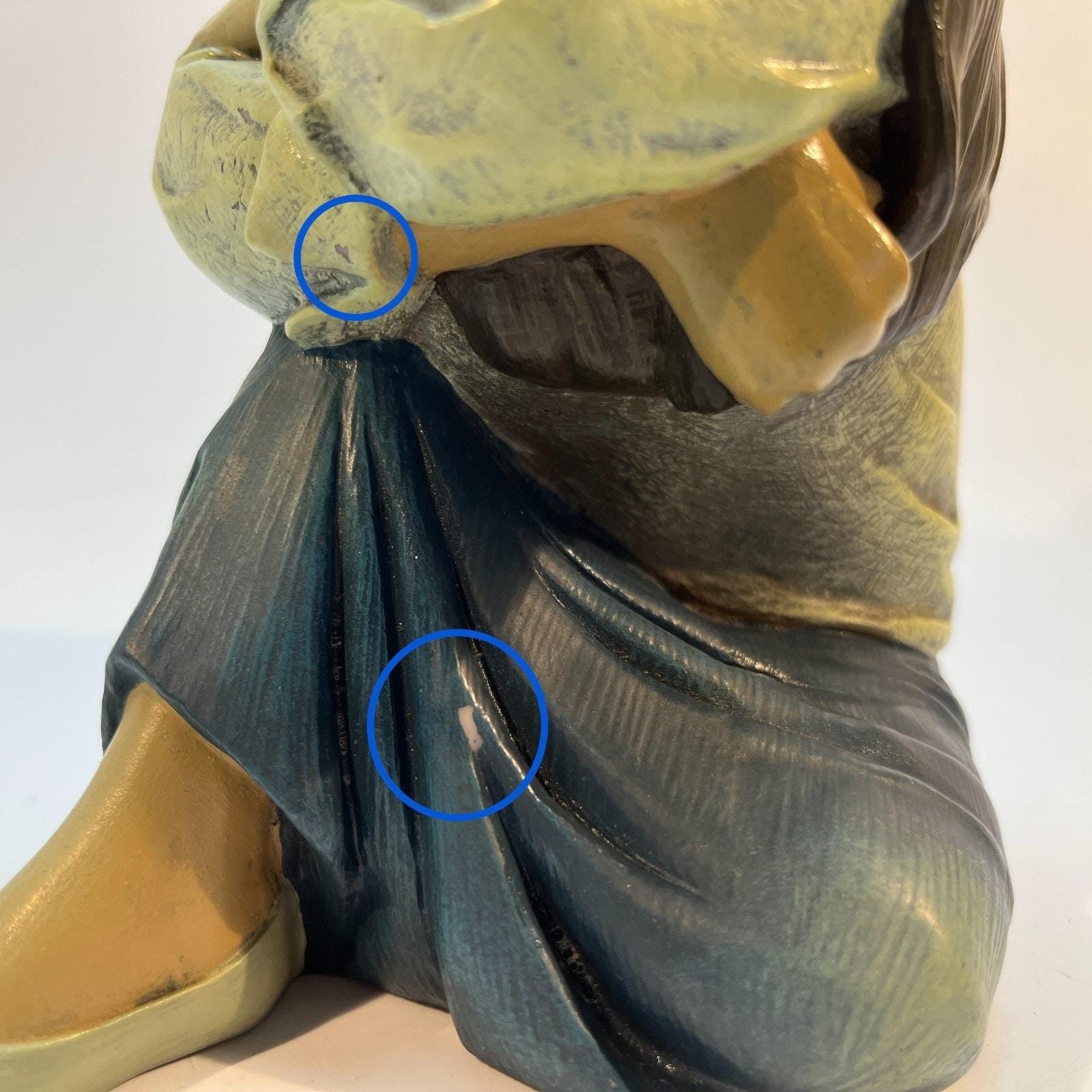 Vintage Enesco Figurine: Thinking of Him, Signed R.S. - 1998 Piazza Collection