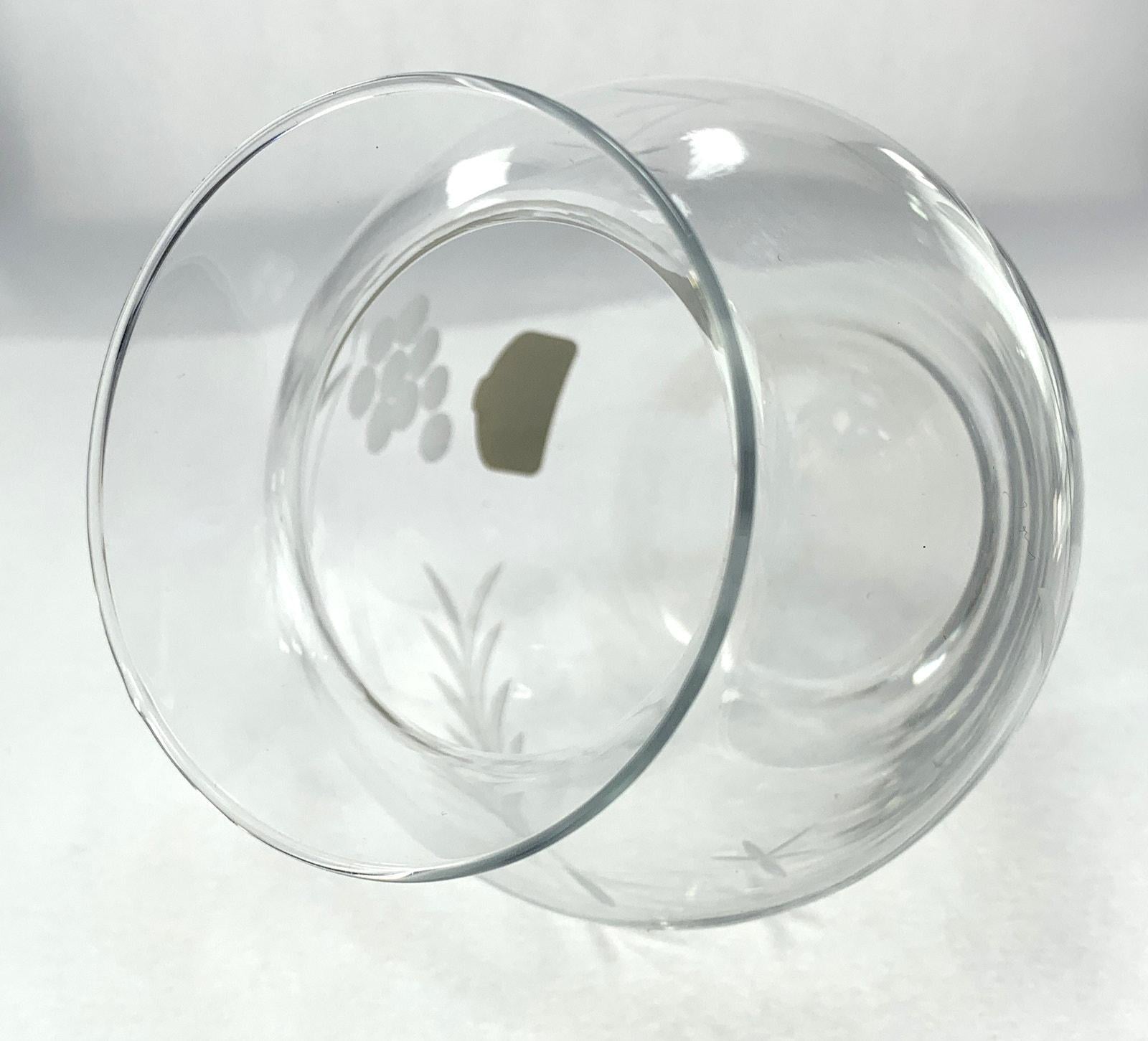 Duiske Etched Glass Vase: Irish Floral Vase in Original Box