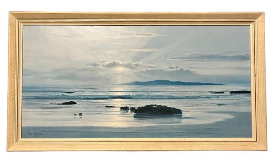 Mid Century Peter Ellenshaw Sunset Sea Framed Print 1967 Boots Wall Art Seascape