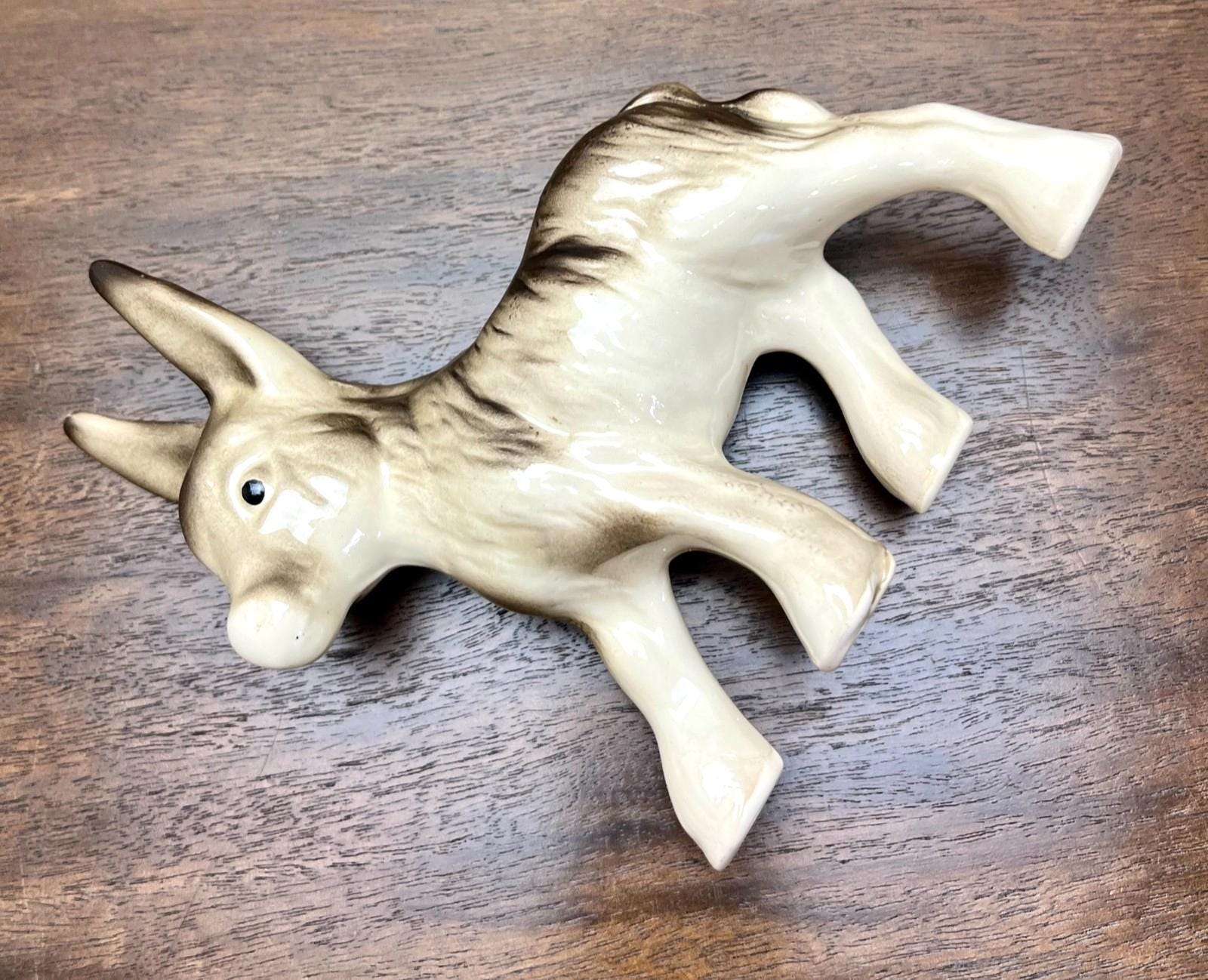 Vintage Coopercraft Donkey Figurine (1950s–60s) 14cm High, Donkey Ornament