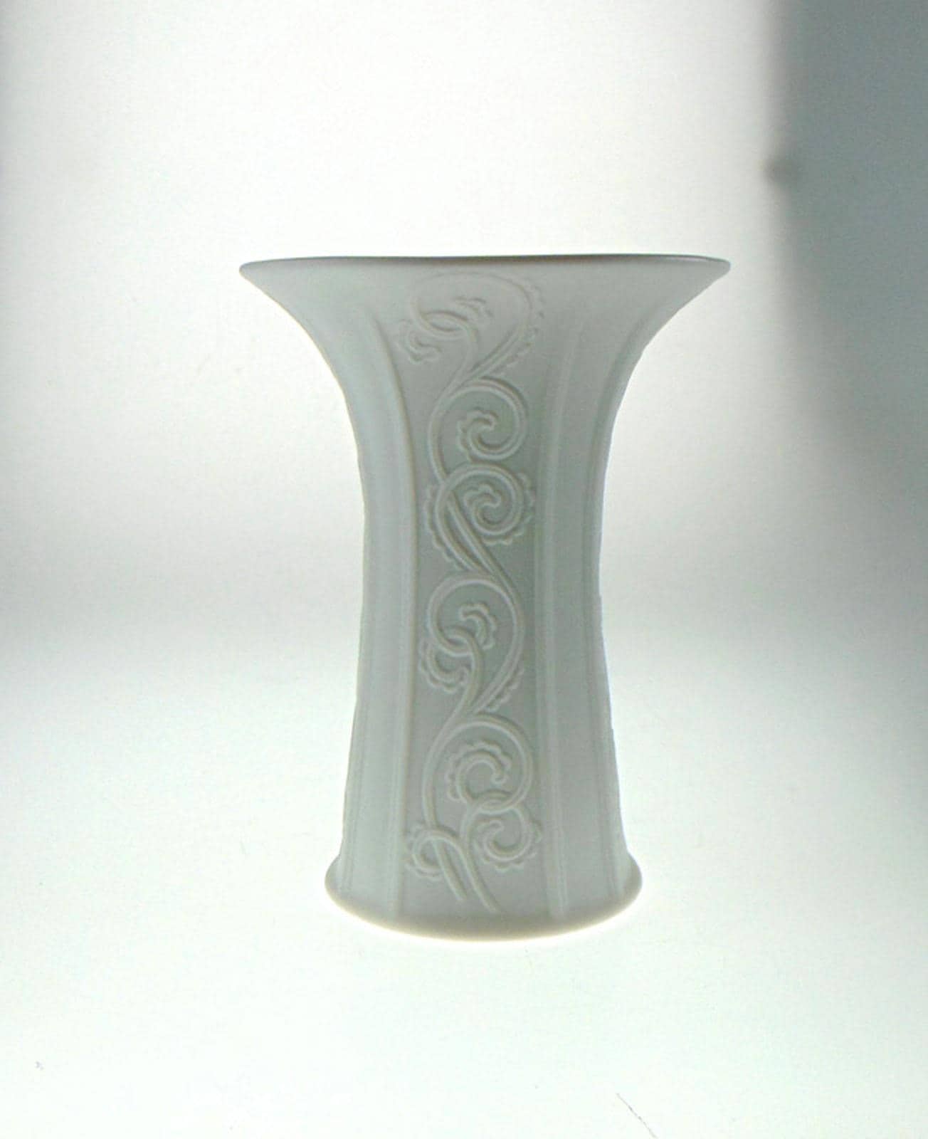 Kaiser Bisque Porcelain Vase for Flowers. Mid Century White Vase