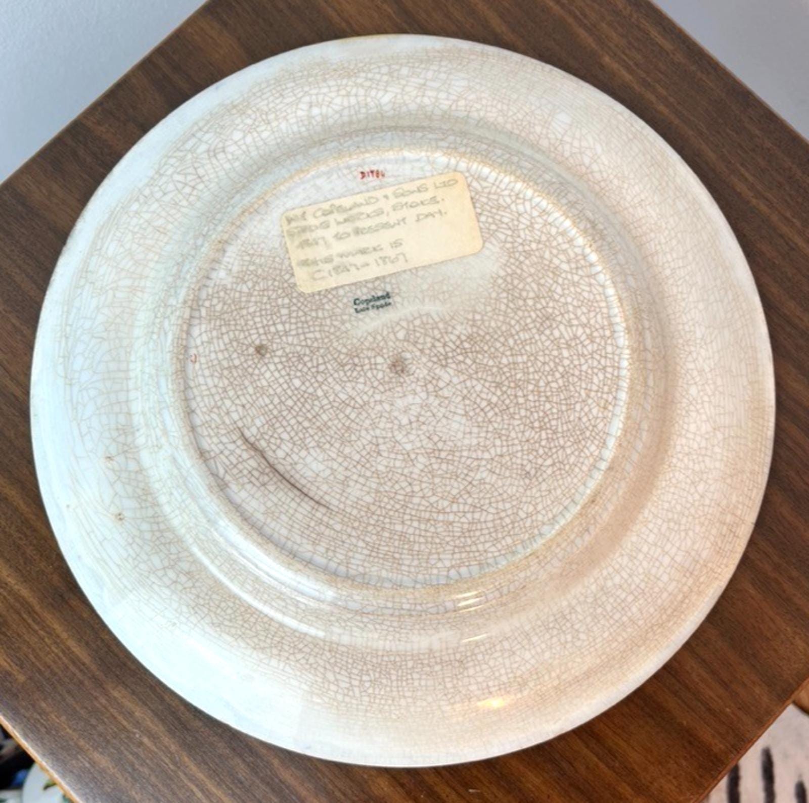 Antique Copeland Plate, 1847 - 1867, 24cm. No. D1847. Collectors Plate Oriental
