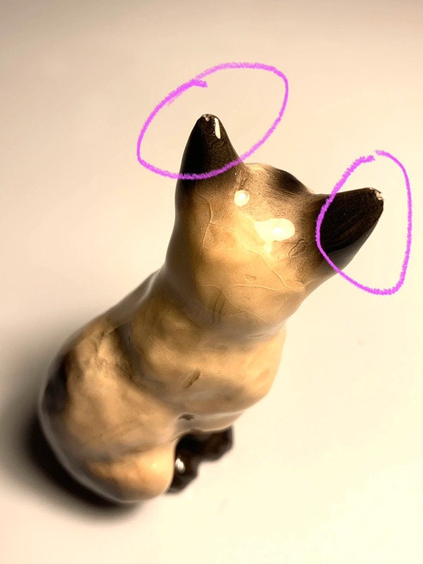 Vintage Goebel Siamese Cat Figurine: West Germany Porcelain