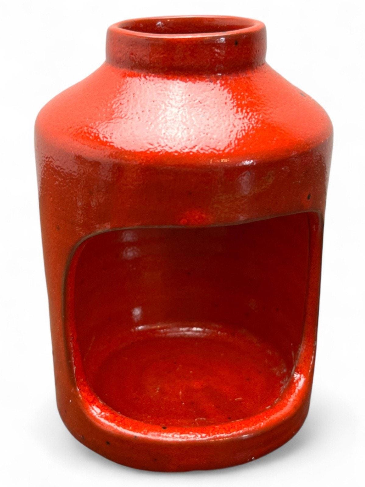 Mid Century Abbednaes Pottery Lantern Tea Light Candle Holder