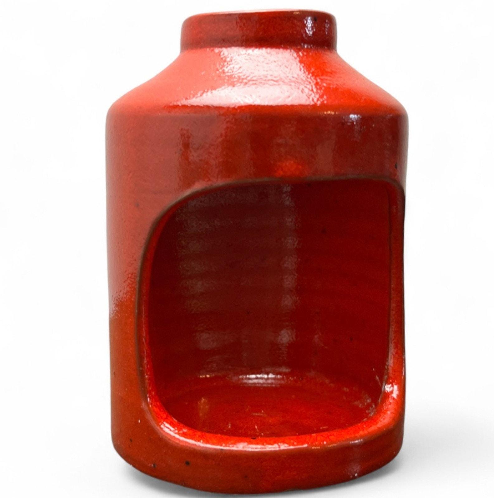 Mid Century Abbednaes Pottery Lantern Tea Light Candle Holder