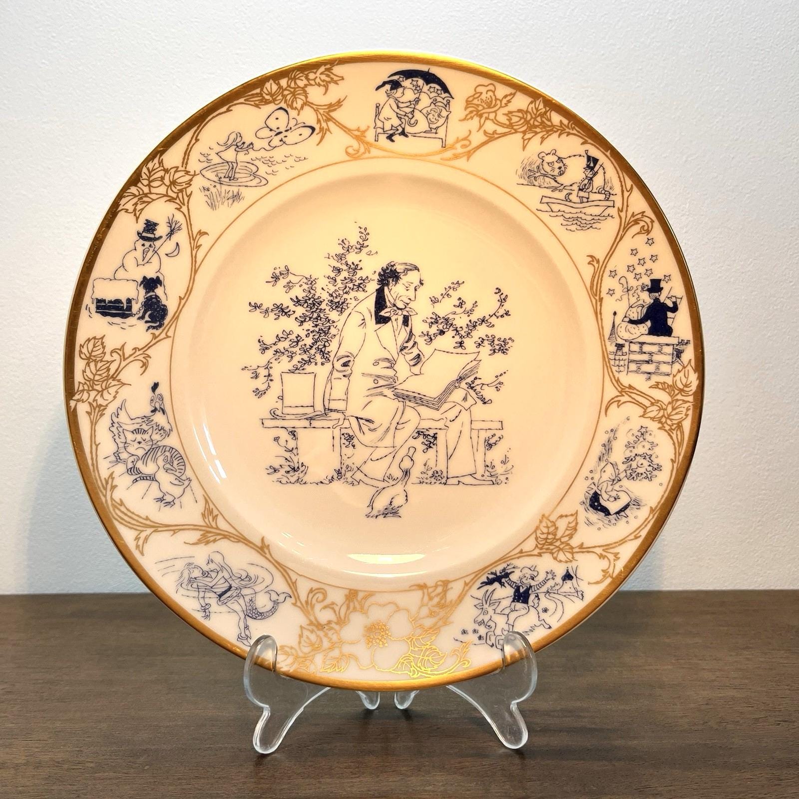 Bing & Grøndahl Hans Christian Andersen Commemorative Plate 1805-1875 Made 1975