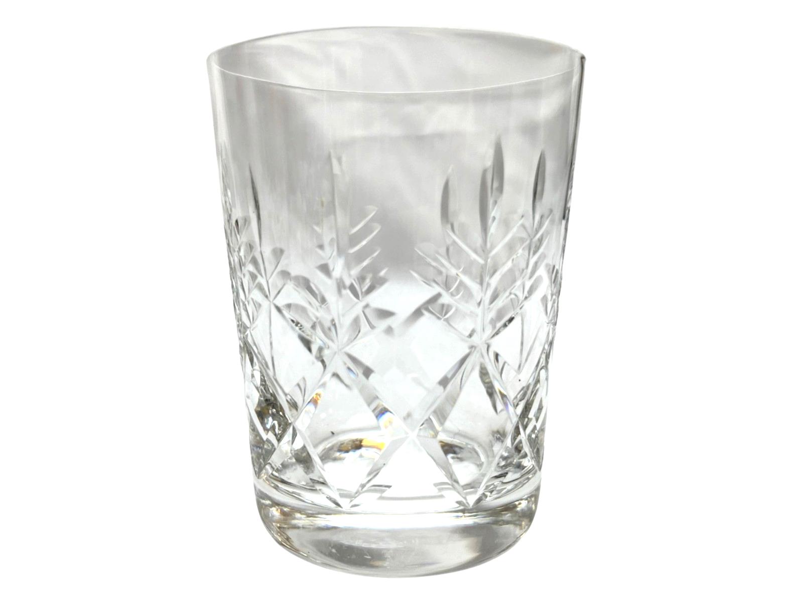 Set of 4 Webb cCorbett Georgian cut crystal tumblers vintage British glass. 4 crystal whisky glasses