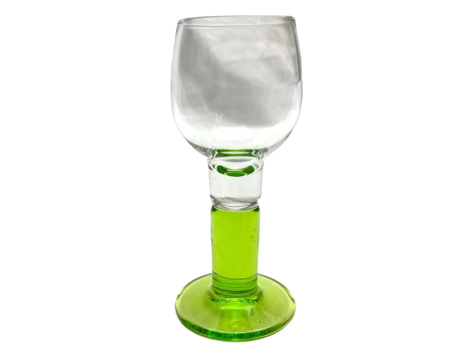 Set of 4 vintage bormioli rocco limoncino stemmed goblets mid century glasses