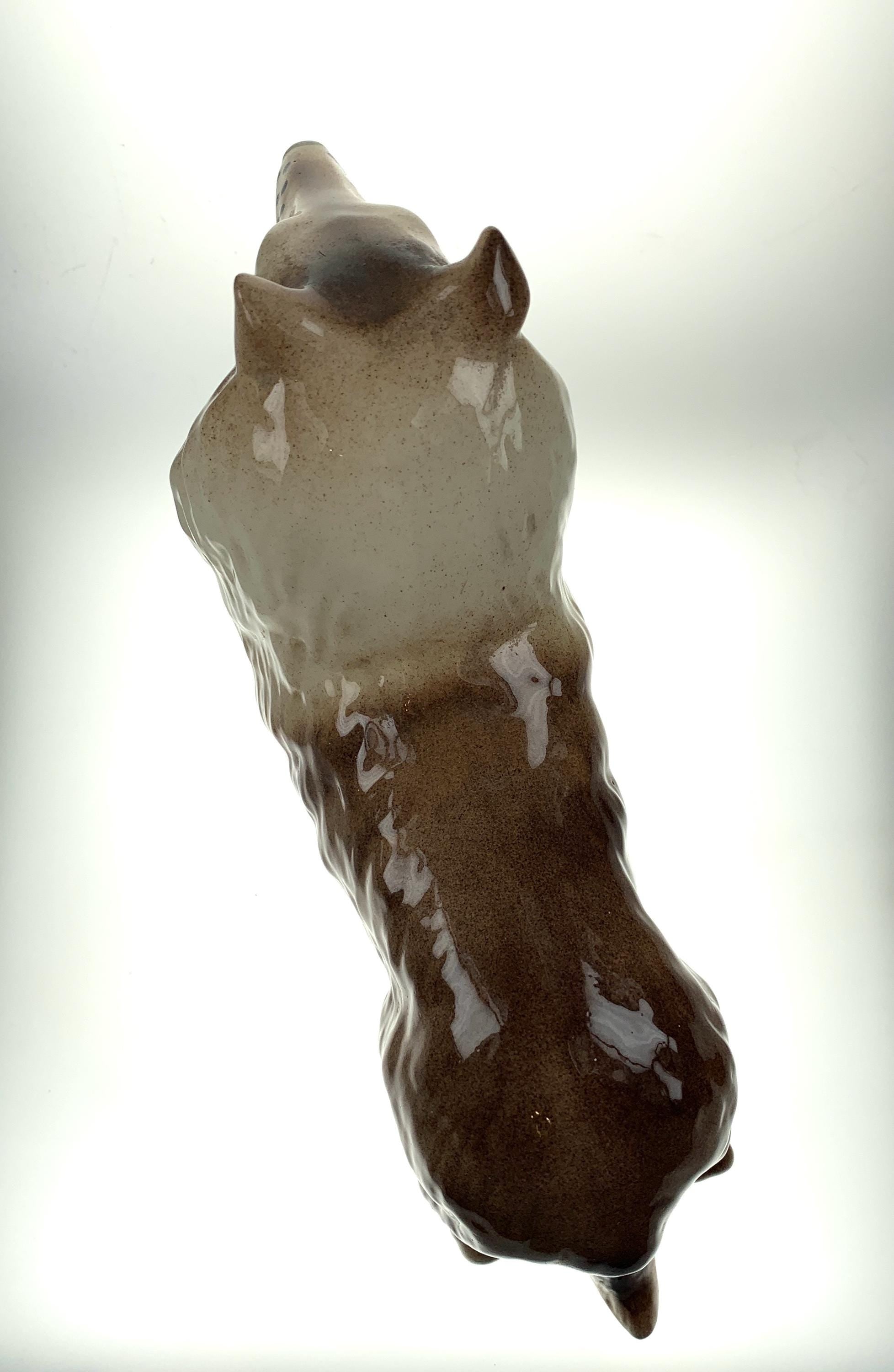 Vintage Porcelain Rough Collie Dog Figurine: Large Lassie Ornament