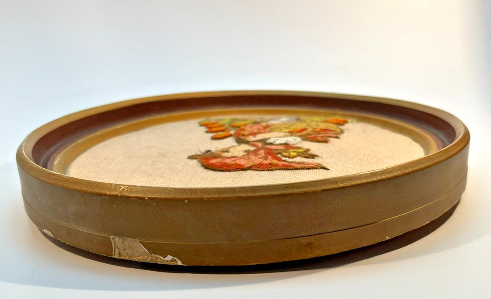 1970s Hummel Embroidery Framed Pictures. Vintage Needlepoint, German Wall Art