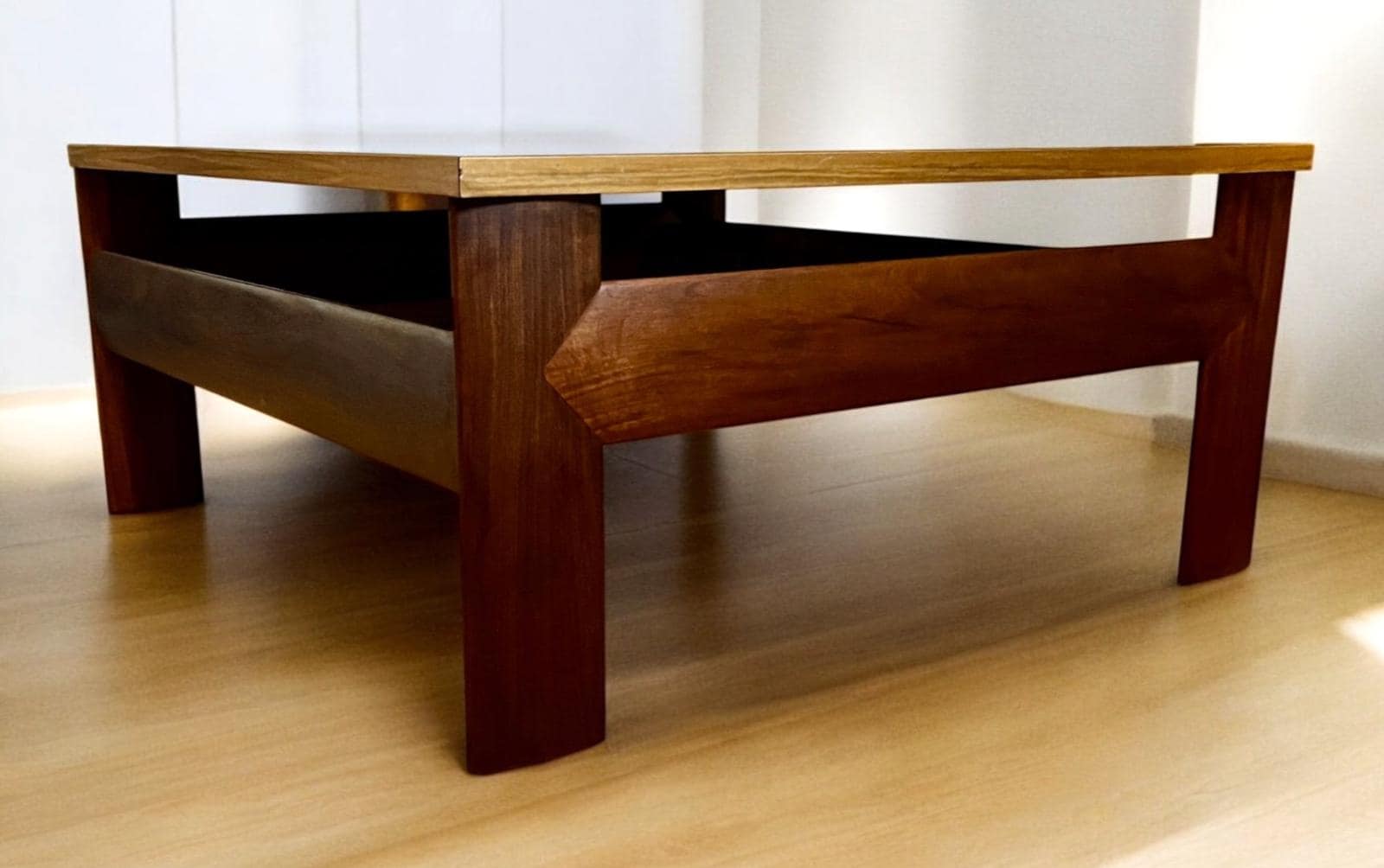Vintage Mid Century Square Coffee Table 79×79×37 cm – Scandinavian/Danish Style