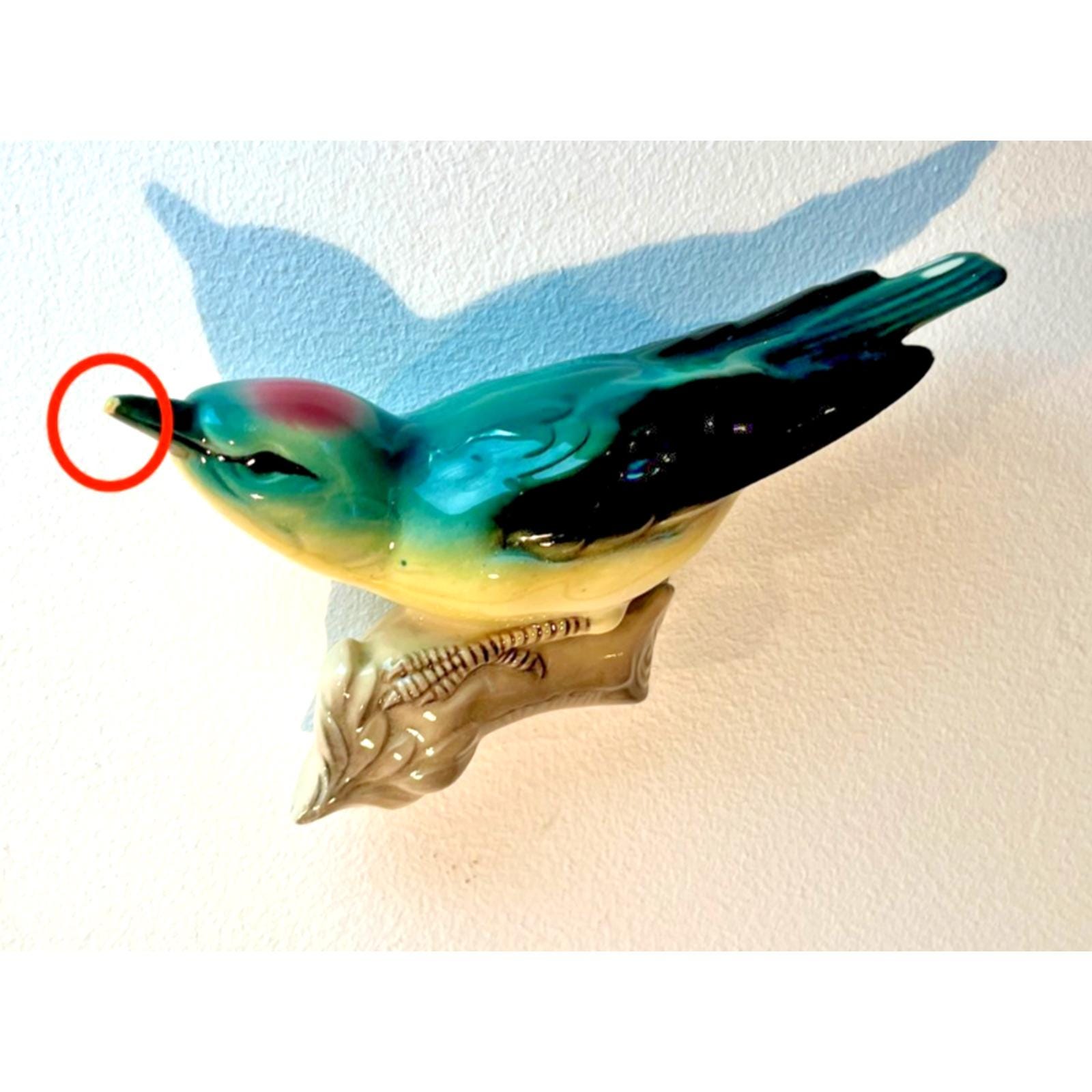 3 Hertwig Katzhütte bird wall plaques – 1930s german porcelain